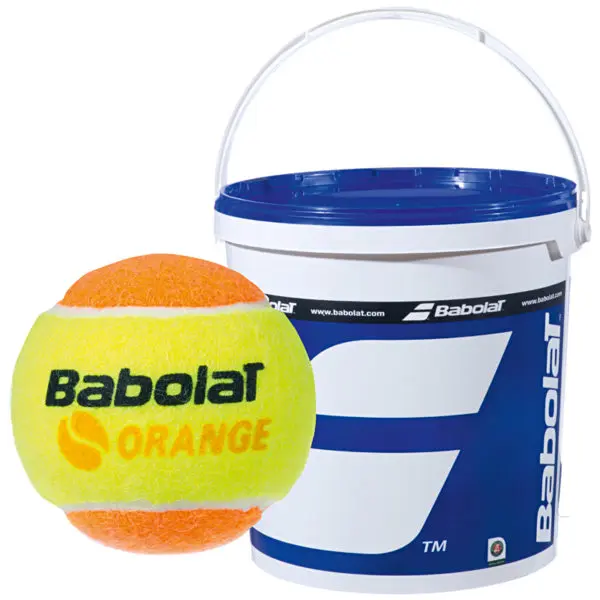 Image of a vibrant orange-colored badminton shuttlecock by Babolat, perfect for intense gameplay and training sessions