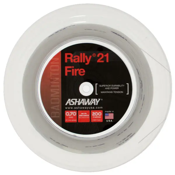 Ashaway Rally 21 Fire (0.70mm) 200m Reel