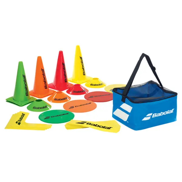 Babolat Mini Tennis Kit - a compact tennis set including racquets, balls, and a carrying case.