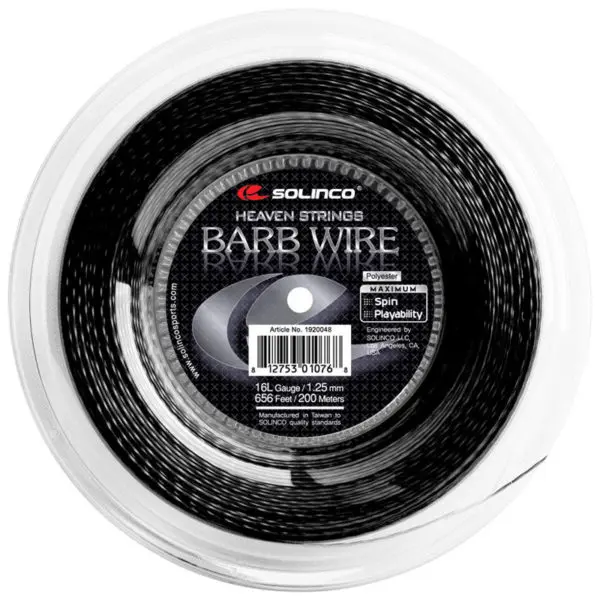 Solinco Barb Wire (Black) 200m Reel