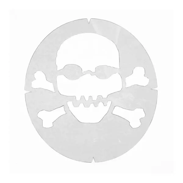 Tourna Tennis Racket Stencil (Skull)