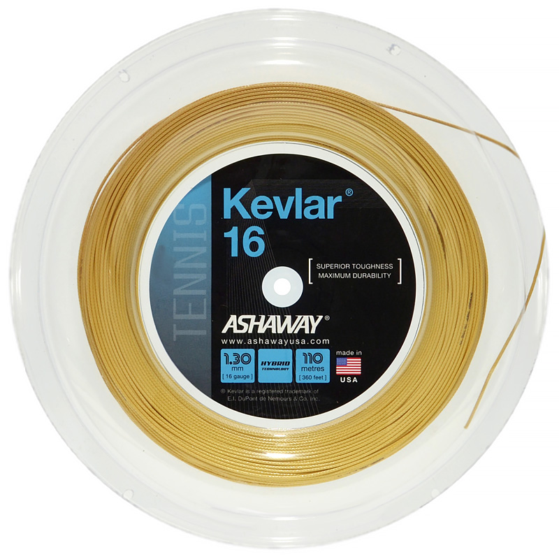 Ashaway Kevlar 16 Badminton String - highly durable and strong string for optimal game performance.