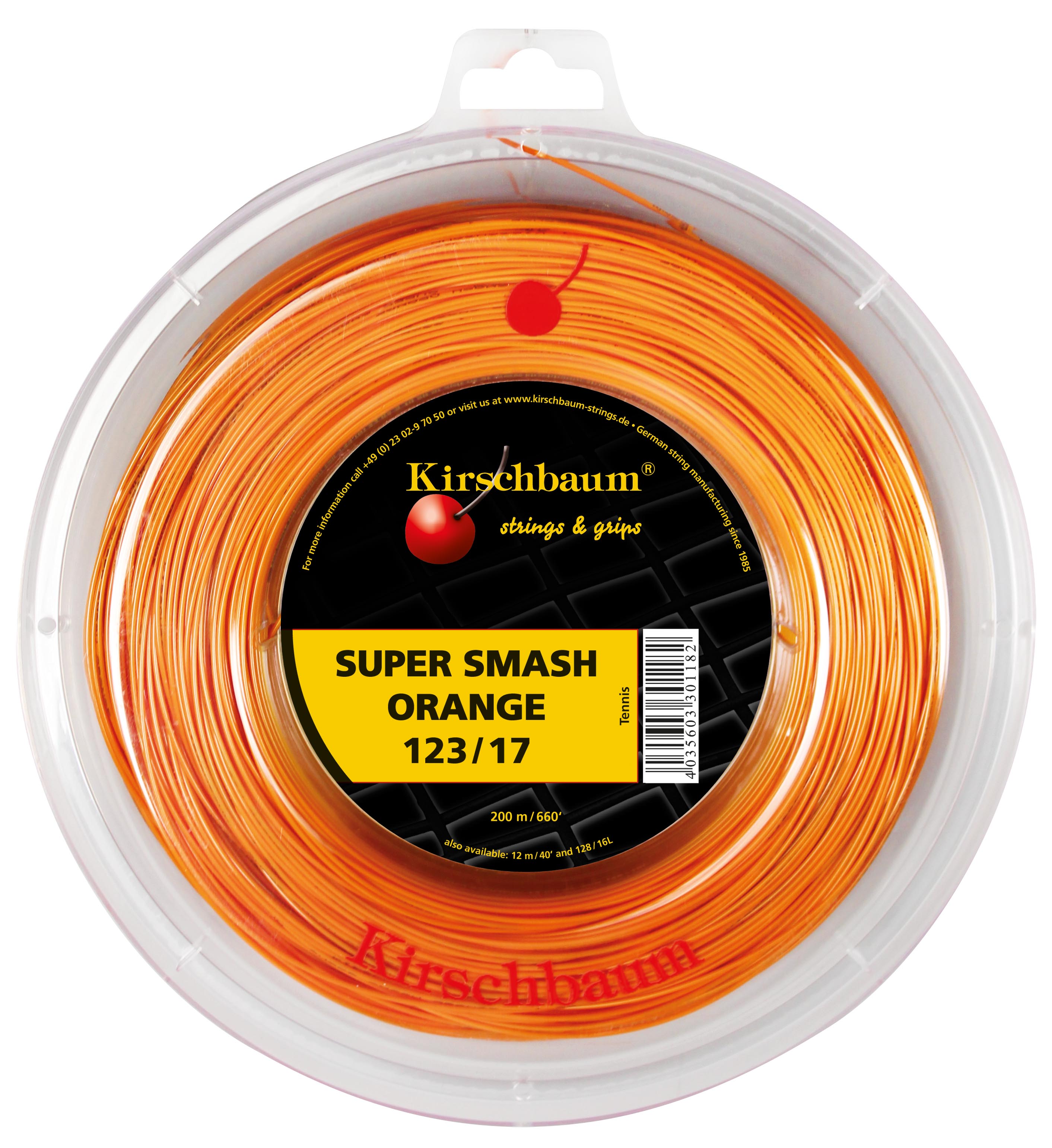 Kirschbaum Super Smash (Orange) 200m reel