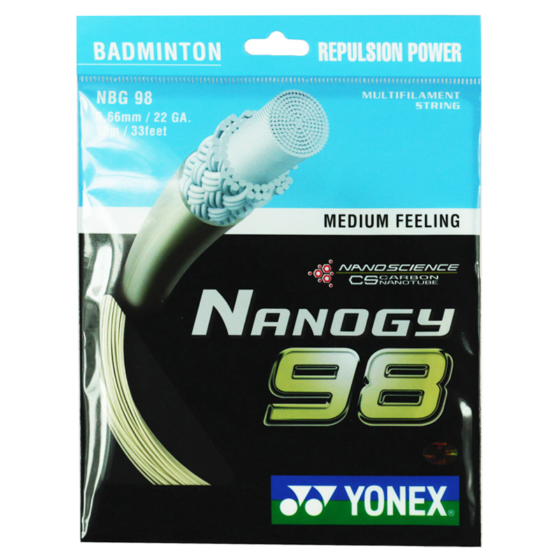 Yonex Nanogy 98 Badminton String - Silver Packaging