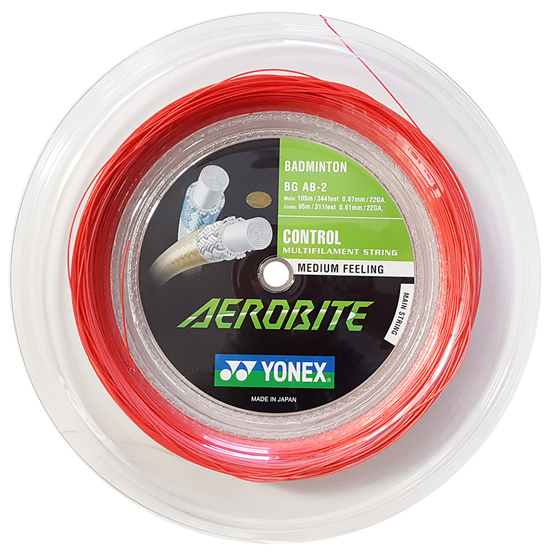 Yonex BG Aerobite (White/Red) 200m Reel