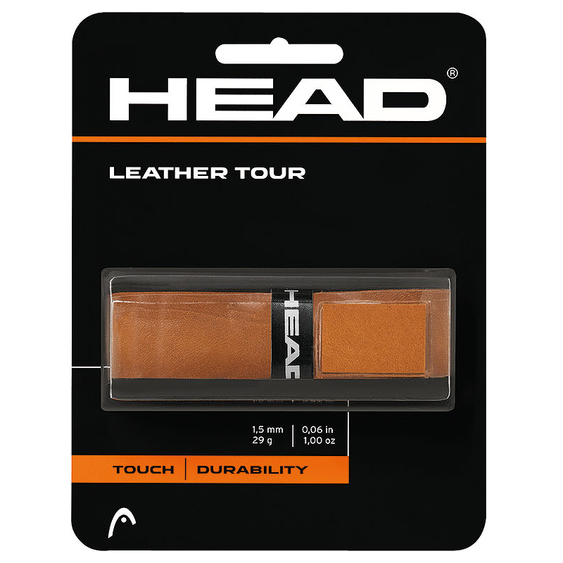 Leather Tour Tennis Racquet Head - Tan
