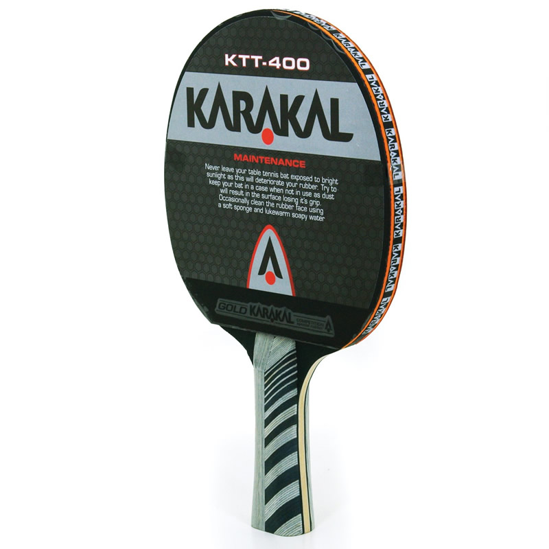Karakal KTT400 racket - white and black color scheme with a grip and strings, suitable for tennis and squash