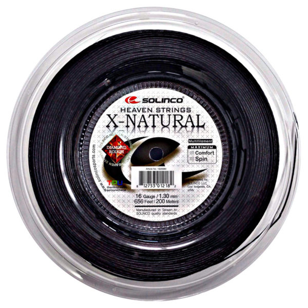 Solinco X-Natural Diamond Rough (Black) 200m Reel