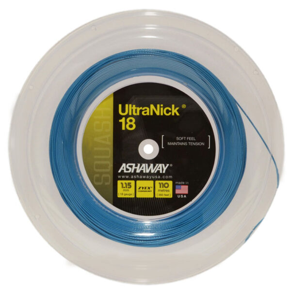 UltraNick 18 Blue Squash Reel - Durable and high-performance squash string reel, perfect for professional players and enthusiasts.