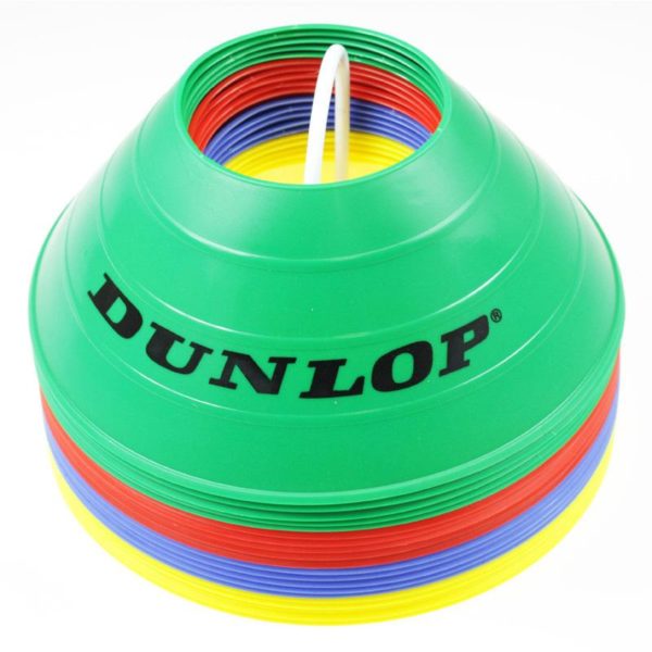 Dunlop Marker Cone Set - 40 pieces, ideal for sports and training activities