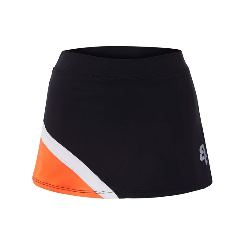 BB Women's Berlin Skirt in Black and Orange - front view