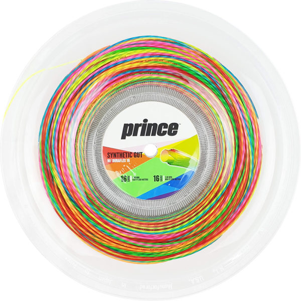 Prince Synthetic Gut + Duraflex 1.30mm Rainbow 200m reel