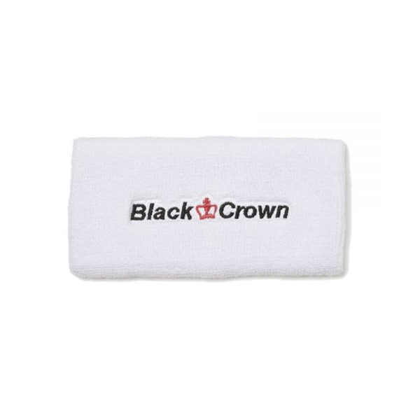 Black Crown Wristbands 2 Pack (White)