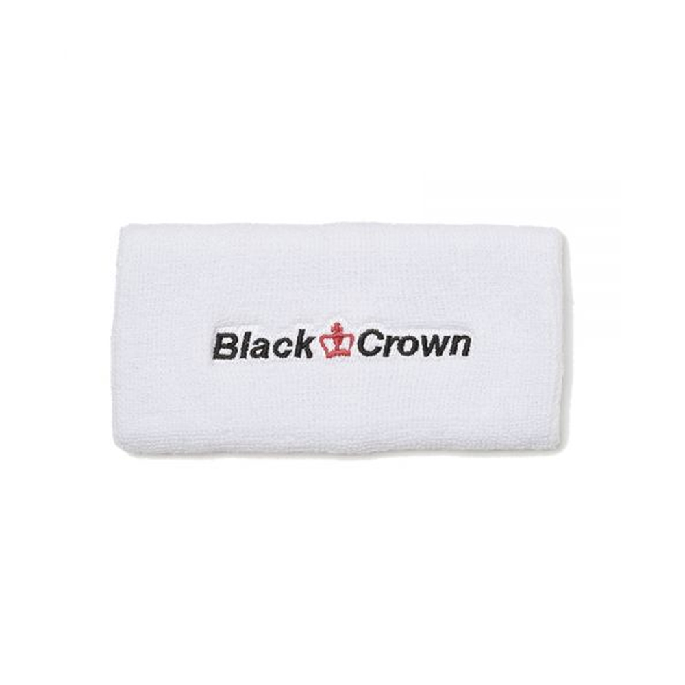 Black Crown Wristbands 2 Pack (White)
