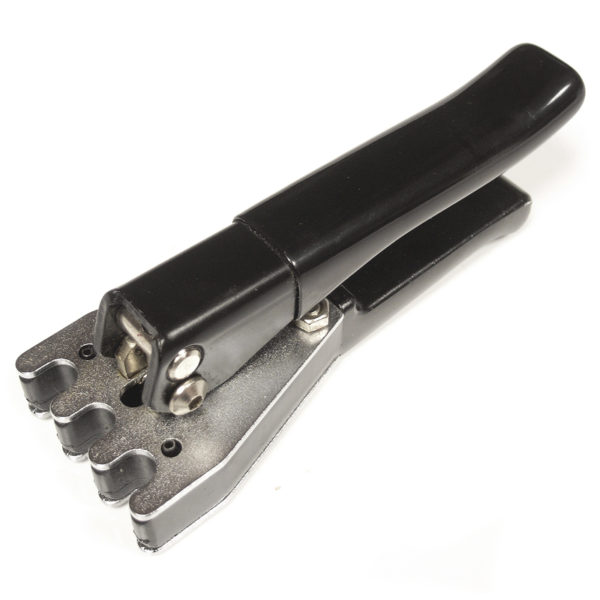 Blue and white shoe with lace-up design on a wooden background