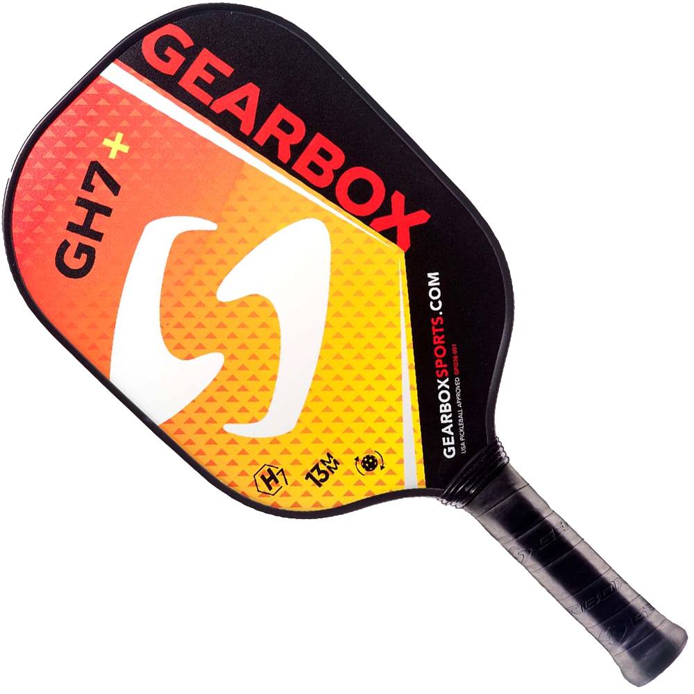 Gearbox GH7 Plus 8.0oz 4" Pickleball Paddle (Red/Yellow)
