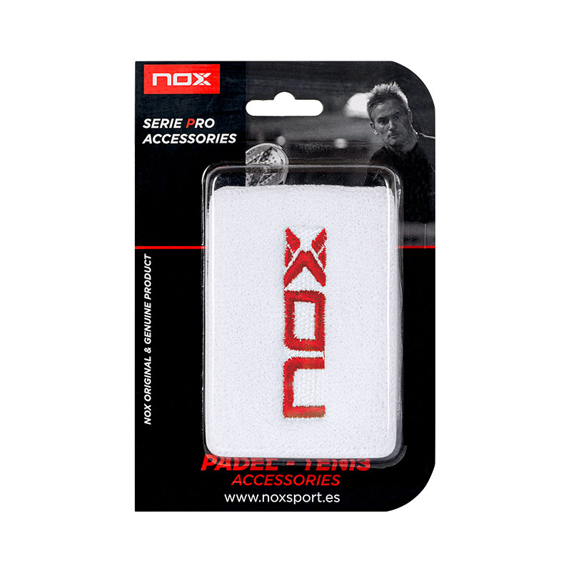 NOX Wristbands (White/Red)