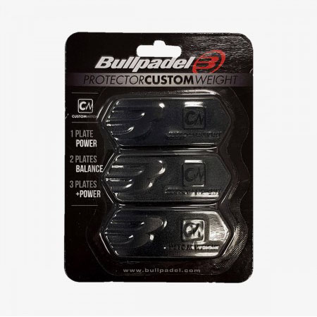 Bullpadel Custom Weight Padel Racket Protector (2019) - 3 Pack - Colour: Black