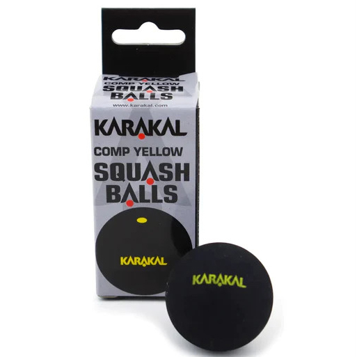 Karakal Yellow Dot Squash Ball (2 Pack)