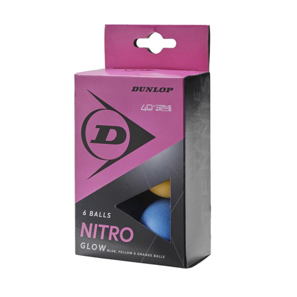 Dunlop Nitro Glow Table Tennis Balls (6 Pack)