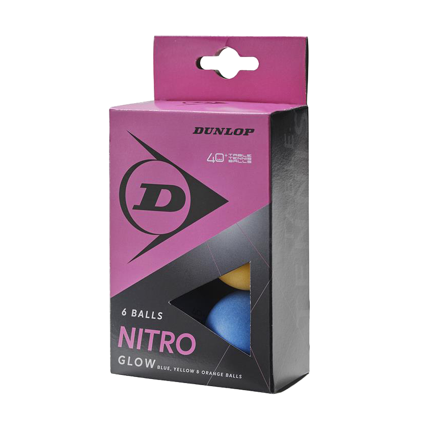 Dunlop Nitro Glow Table Tennis Balls (6 Pack)