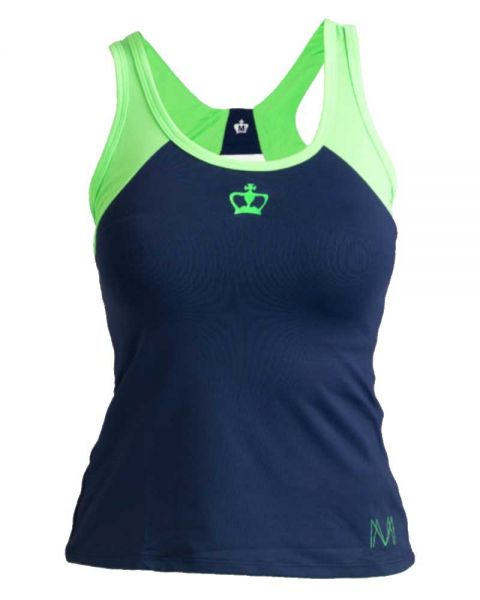 Black Crown Womens MM Tank Top (Blue/Green) - Size: Large