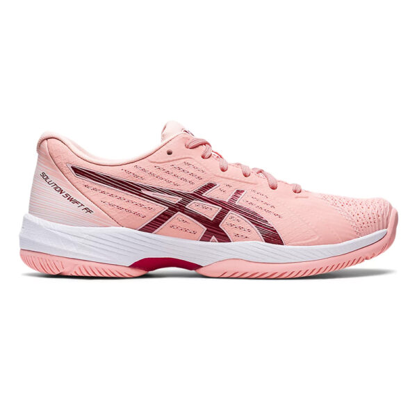 Asics Womens Solution Swift FF All Court Shoes (Frosted Rose/Cranberry) - Size: 5 UK