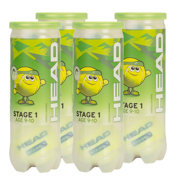 Head Stage 1 Mini Tennis Green 3 Ball Tube (Dozen)