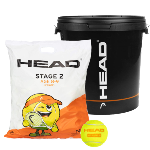 Head Stage 2 Mini Tennis Orange Ball 6 Dozen Bucket