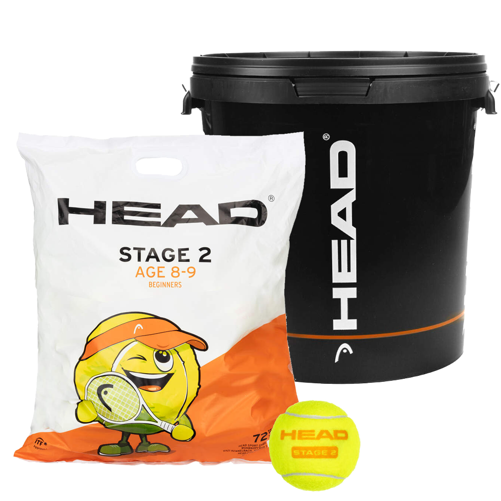 Head Stage 2 Mini Tennis Orange Ball 6 Dozen Bucket