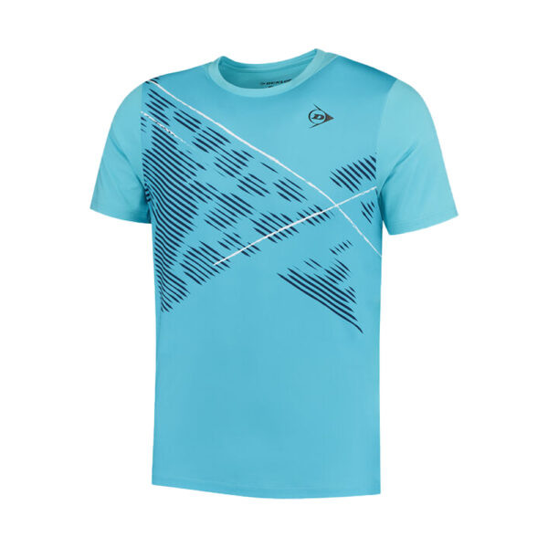 Aqua Dunlop Tshirt with white and black accents