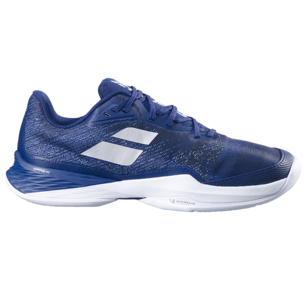 Babolat Mens Jet Mach 3 All Court Tennis Shoes (Dark Blue/Silver) (2025)