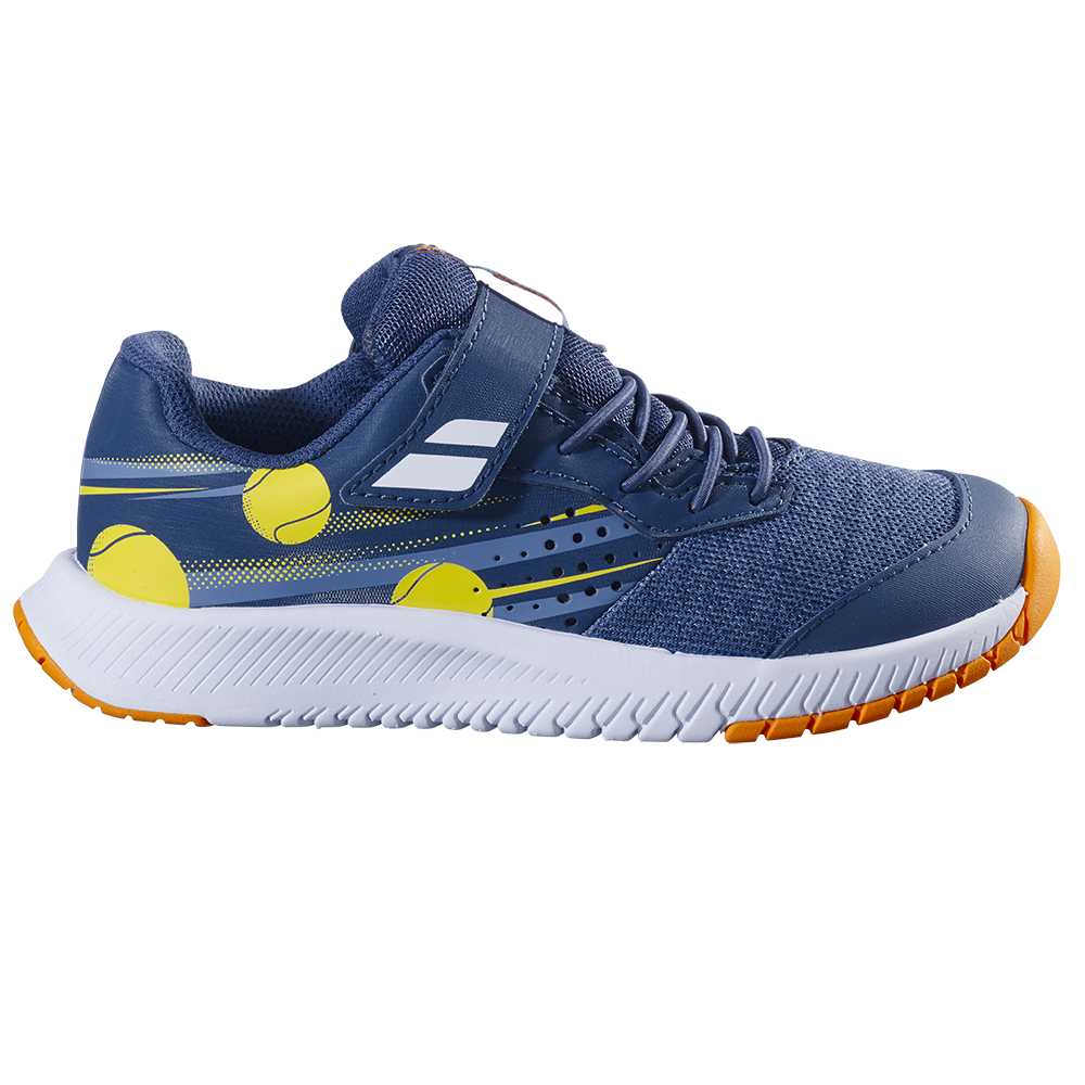Babolat Pulsion Junior (Boy) All Court Tennis Shoes (Blue/Yellow) (2025)