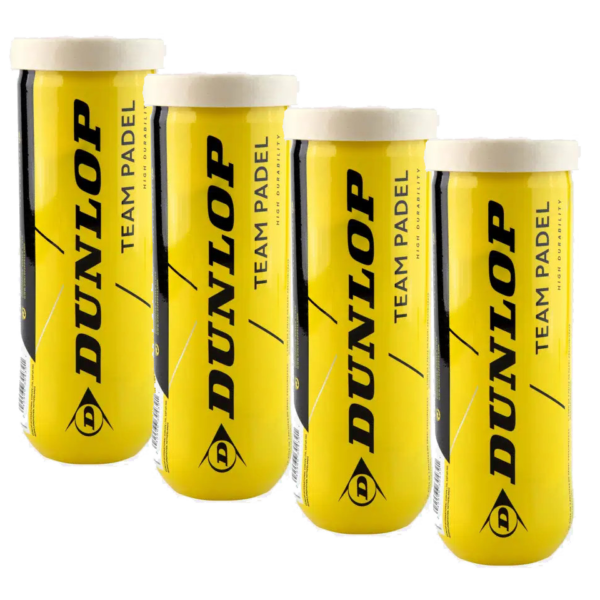 Dunlop Team Padel 3 Ball Tube (Dozen)