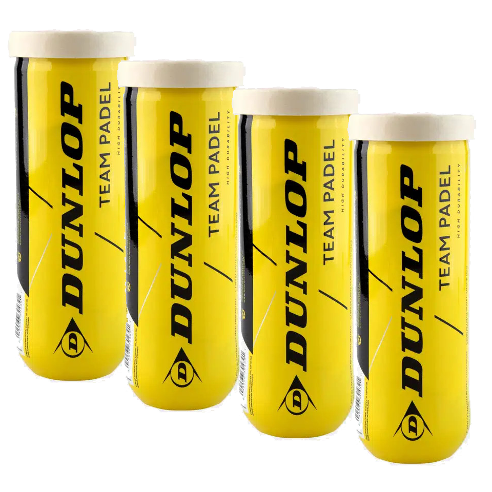 Dunlop Team Padel 3 Ball Tube (Dozen)