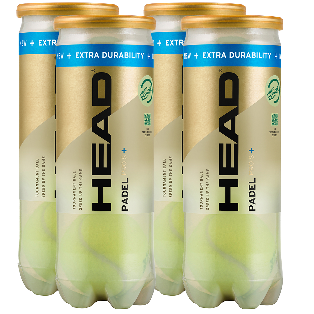 Head Padel Pro S+ Padel 3 Ball Tube (Dozen)