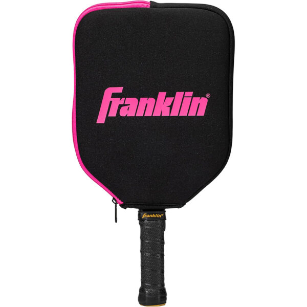 Franklin Single Pickleball Paddle Cover (Black/Pink)