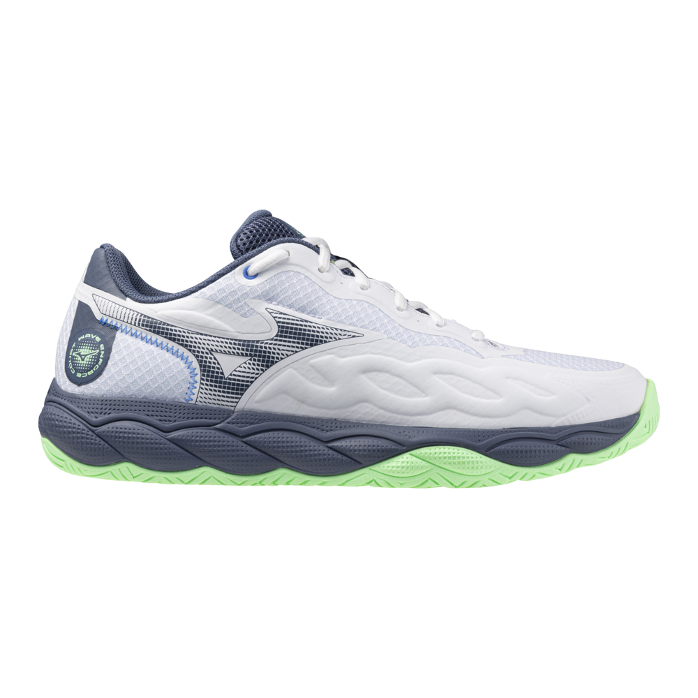 Mizuno Unisex Wave Enforce Court All Court Shoes (White/Vintage Indigo/Neo Mint) 2025