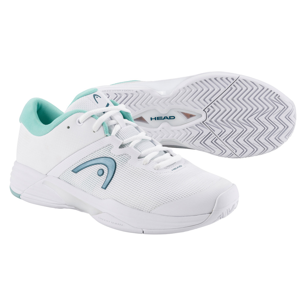 Head Womens Revolt Evo 2.0 All Court Shoe (White/Turquoise) 2025