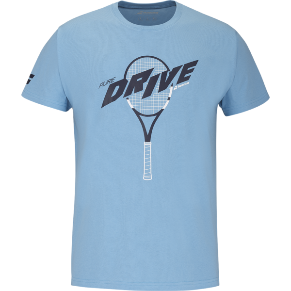 Babolat Unisex Drive Cotton Tee (Drive Blue) (2025)