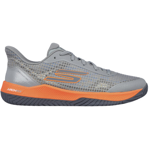 Skechers Mens Viper Court Pro Pickleball Shoe (Grey/Orange) - Size 6.5 UK