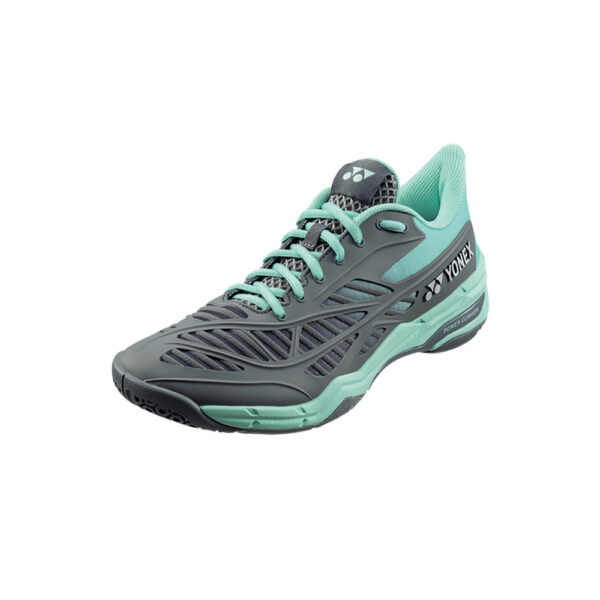 Yonex Unisex Power Cushion Cascade Drive Badminton Shoes (Grey/Pale Green) - Size: 4.5 UK
