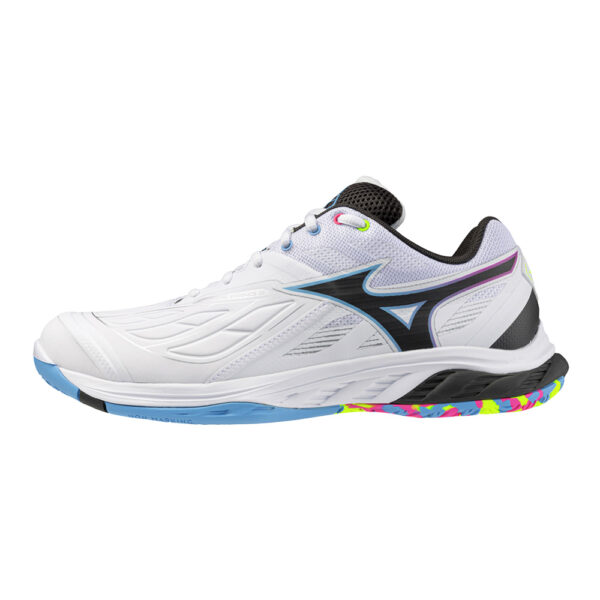 Mizuno Unisex Wave Fang 2 Indoor Shoe (White/Pink Tetra/All Abroad) 2025