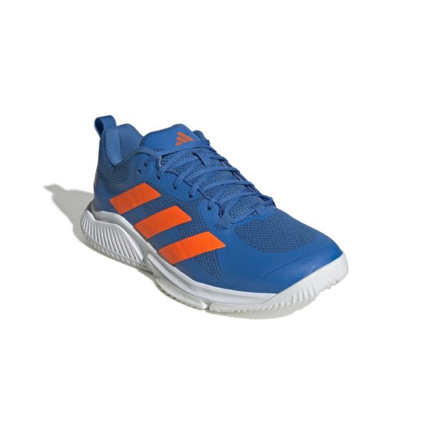 Adidas Mens Court Team 2.0 Indoor Court Shoes (Bright Royal/Solar Orange/White) (2025)