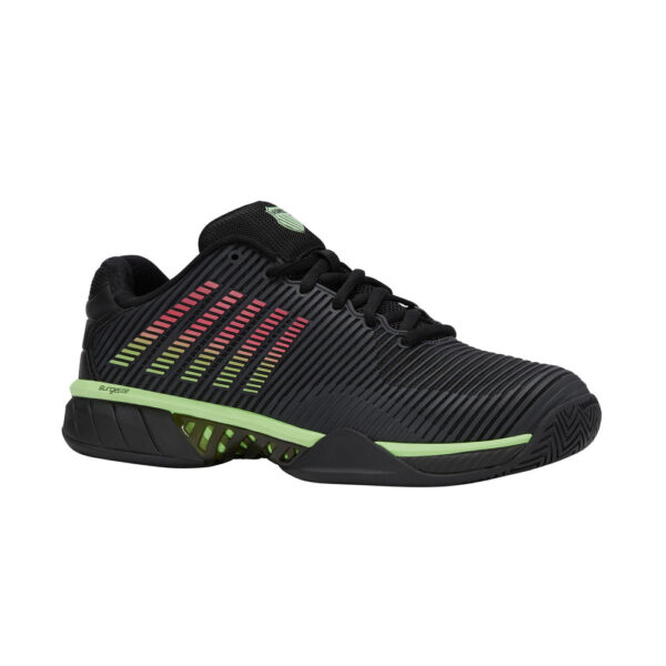 K-Swiss Mens Hypercourt Express 2 (Black/Green/Lava) 2025