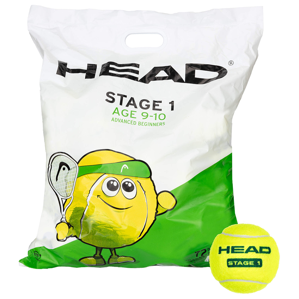 Head Stage 1 Mini Tennis Green Ball 6 Dozen Bag