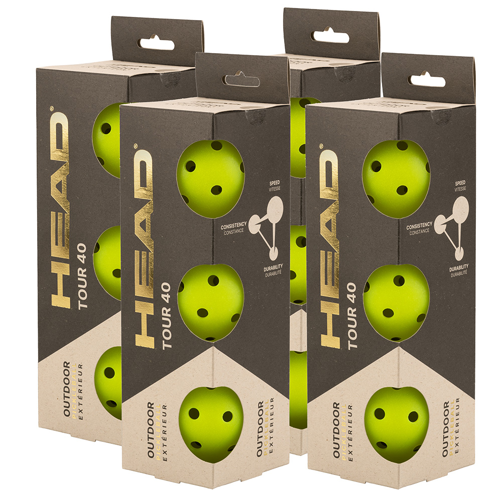 Head Tour 40 Outdoor Pickleballs (Dozen)