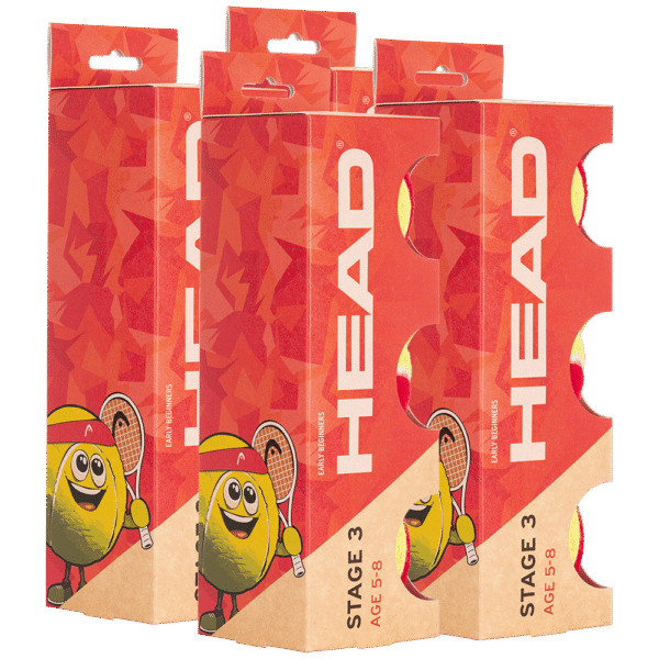 Head Stage 3 Red Tennis Ball 3 Pack (Dozen)