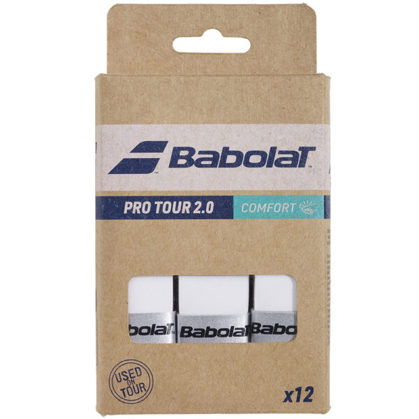 Babolat Pro Tour 2.0 Overgrip (White) 12 Pack
