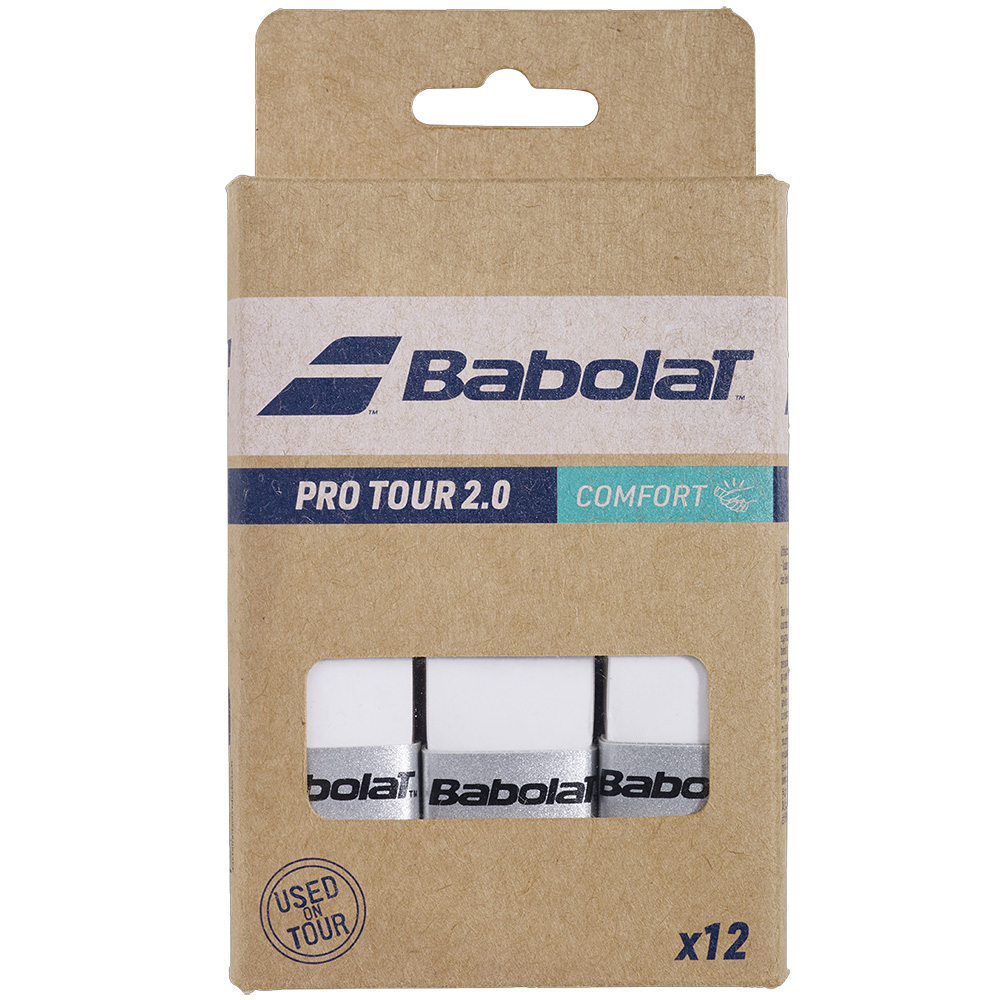 Babolat Pro Tour 2.0 Overgrip (White) 12 Pack